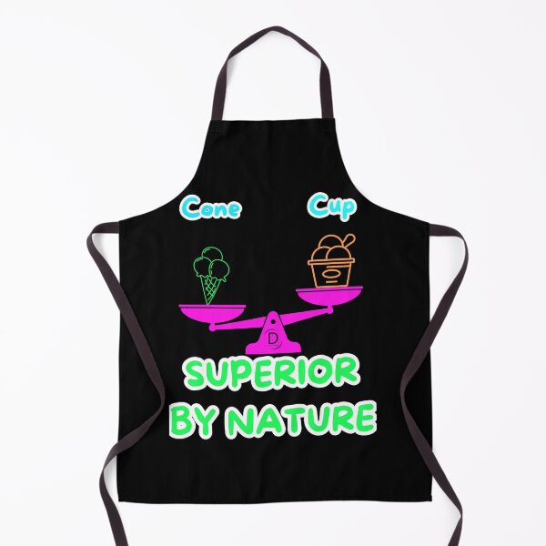 Item preview, Funny Ice Cream Dilemma - Team Cone Superior By Nature Black Version designed and sold by TheItaliandilemma.