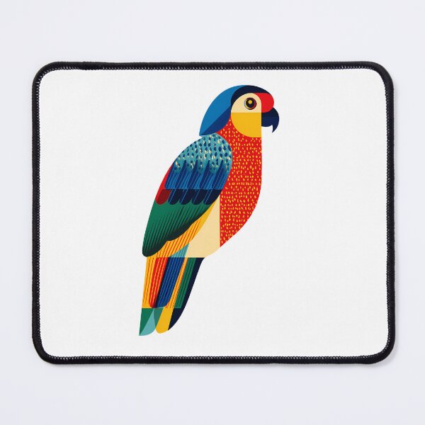 Item preview, Geometric Colorful Parrot - Bold Modern Folk Bird Art Print designed and sold by DesignArtist.ia.