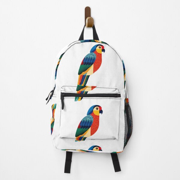 Item preview, Geometric Colorful Parrot - Bold Modern Folk Bird Art Print designed and sold by DesignArtist.ia.