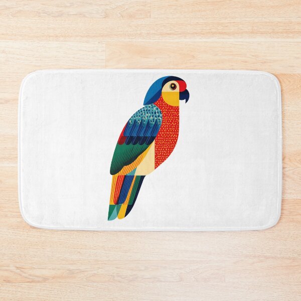 Item preview, Geometric Colorful Parrot - Bold Modern Folk Bird Art Print designed and sold by DesignArtist.ia.