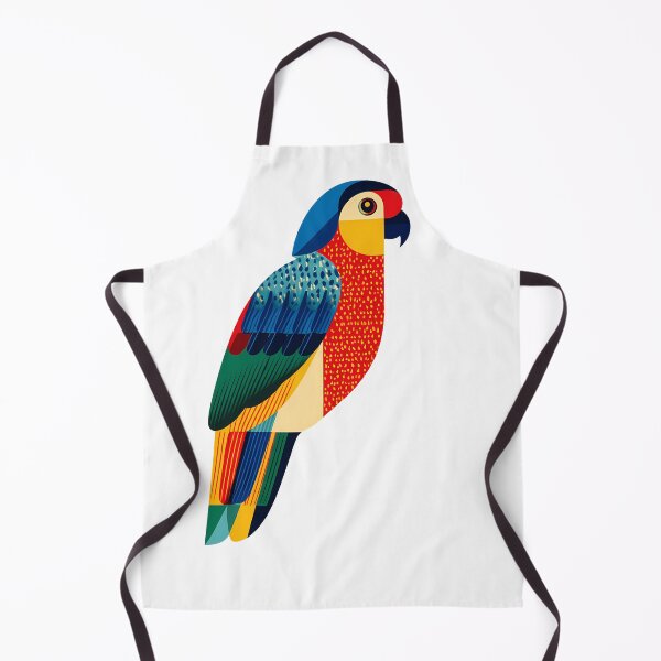 Item preview, Geometric Colorful Parrot - Bold Modern Folk Bird Art Print designed and sold by DesignArtist.ia.