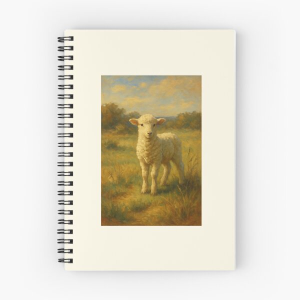 Item preview, Lamb in a Golden Field – Classic Pastoral Art designed and sold by Novel Works Studio.