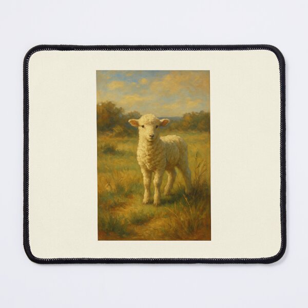 Item preview, Lamb in a Golden Field – Classic Pastoral Art designed and sold by Novel Works Studio.