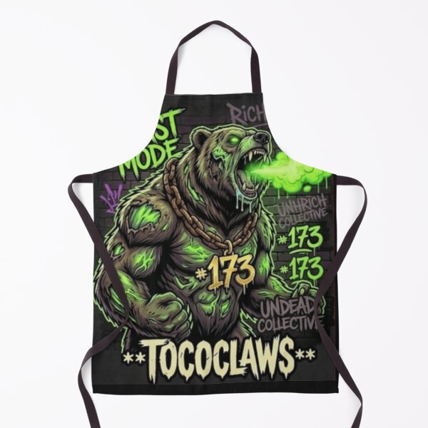Item preview, Beast Mode Toxic Zombie Bear - Tococlaws Streetwear designed and sold by TOCOCLAWS.