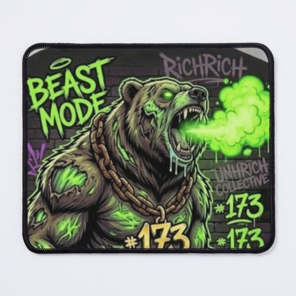 Item preview, Beast Mode Toxic Zombie Bear - Tococlaws Streetwear designed and sold by TOCOCLAWS.