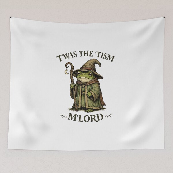 Item preview, Medieval Frog Wizard Funny Fantasy Meme designed and sold by LunaMagicStudio.
