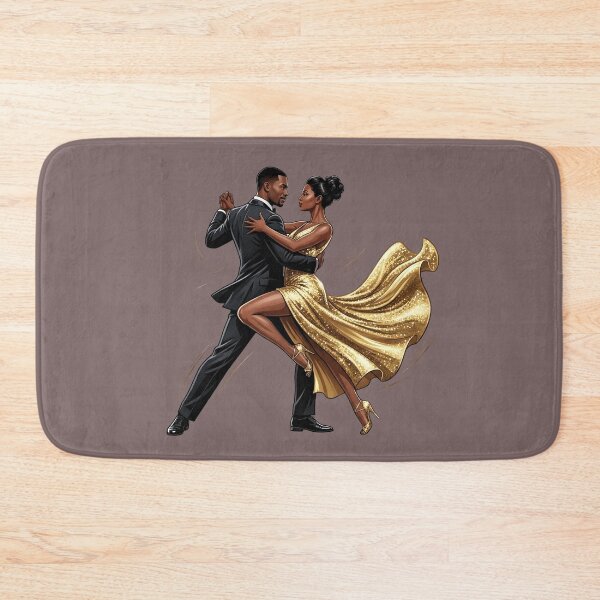 Item preview, Tango Gold - Stylish Afro Couple Dancing Elegant Art designed and sold by WowDezign.