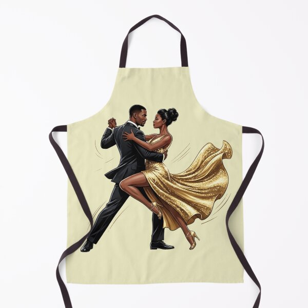 Item preview, Tango Gold - Stylish Afro Couple Dancing Elegant Art designed and sold by WowDezign.