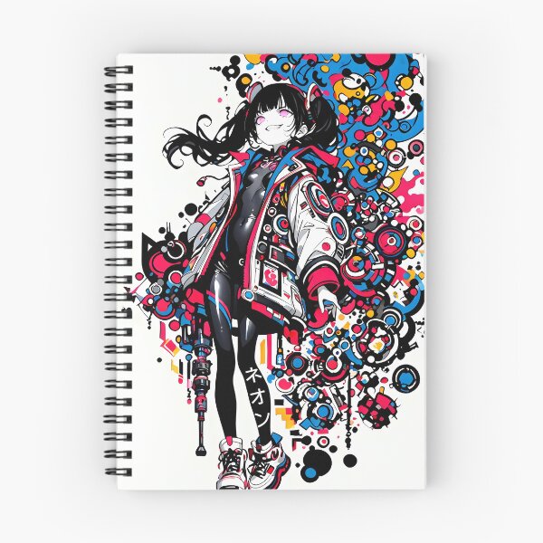 Item preview, NEON: Confident Cyberpop Streetwear Vibe | Cute Cyberpunk Anime Girl designed and sold by Sytrics.