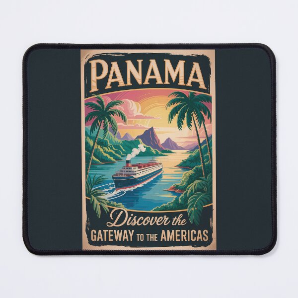 Item preview, Panama Landscape Illustration Travel Art Vintage designed and sold by KrisSidDesigns.