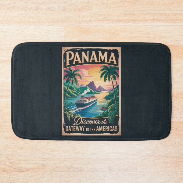 Item preview, Panama Landscape Illustration Travel Art Vintage designed and sold by KrisSidDesigns.