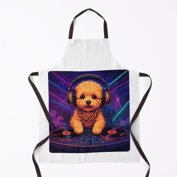 Item preview, Maltipoo DJ: Cute dog with headphones & neon designed and sold by Pineapple-Tree.