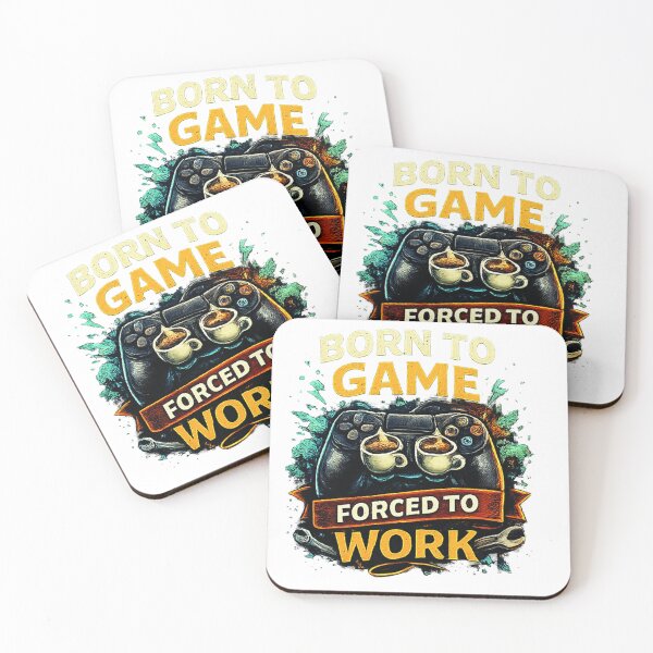 Item preview, Gift for Gamer, "Born to Game, forced to Work" designed and sold by Adrikul.