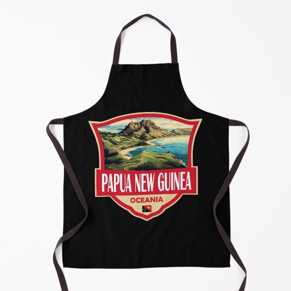 Item preview, Papua New Guinea Illustration Retro Badge designed and sold by KrisSidDesigns.