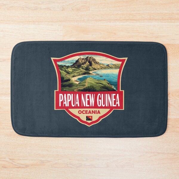 Item preview, Papua New Guinea Illustration Retro Badge designed and sold by KrisSidDesigns.