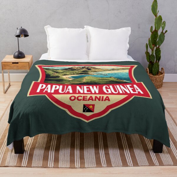 Item preview, Papua New Guinea Illustration Retro Badge designed and sold by KrisSidDesigns.