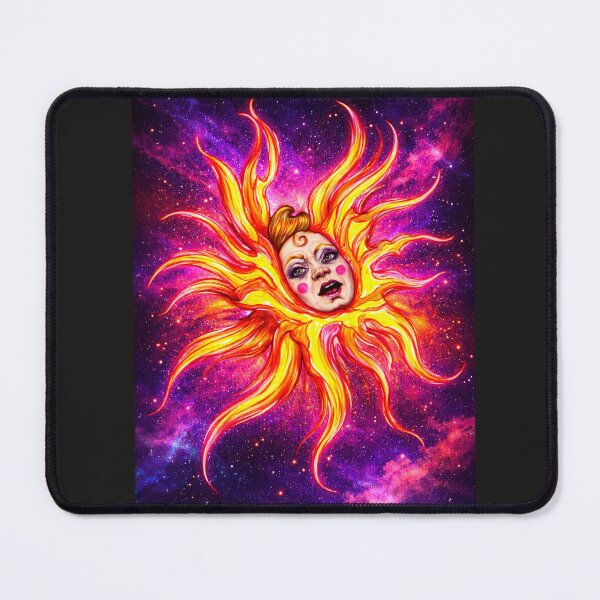 Item preview, Celestial Flame Goddess Sun | Cosmic Surreal Face in Galaxy Sky designed and sold by Mishco courier co.