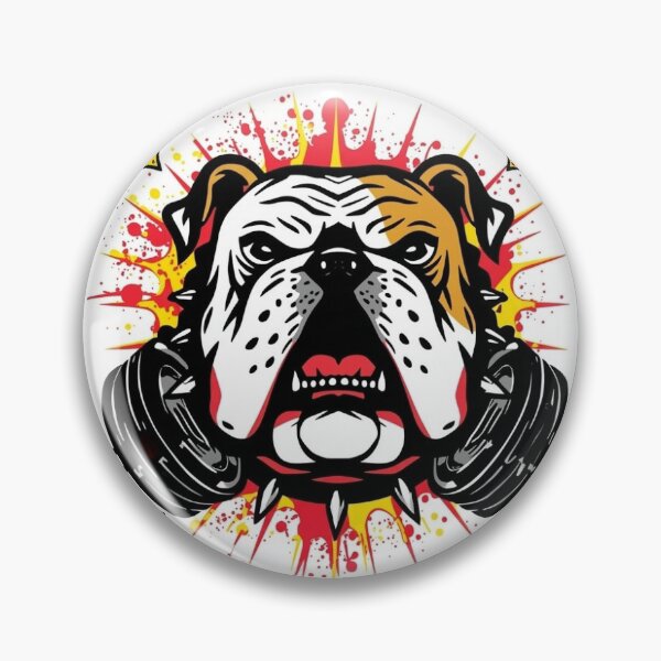 Item preview, Angry Gym Bulldog - Pizza Cheat Meal & Bodybuilding Weights designed and sold by VibeLab3.