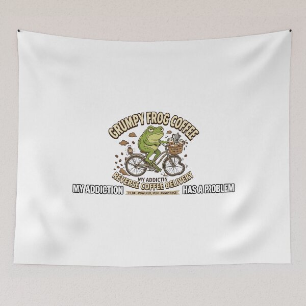 Item preview, Grumpy Frog Coffee - Funny Reverse Delivery Mood designed and sold by Wear Sculpt.