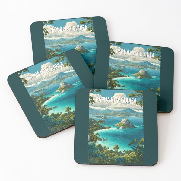 Item preview, Papua New Guinea Illustration Travel Art Vintage designed and sold by KrisSidDesigns.