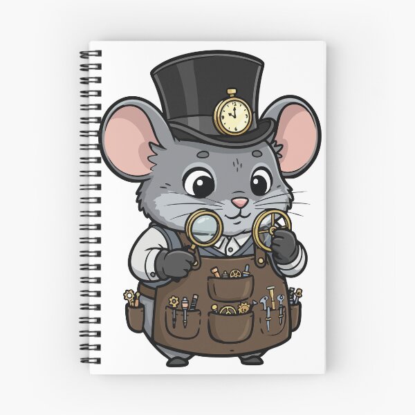 Item preview, Steampunk Clock Mouse Top Hat Watch designed and sold by PixelStudioBe.