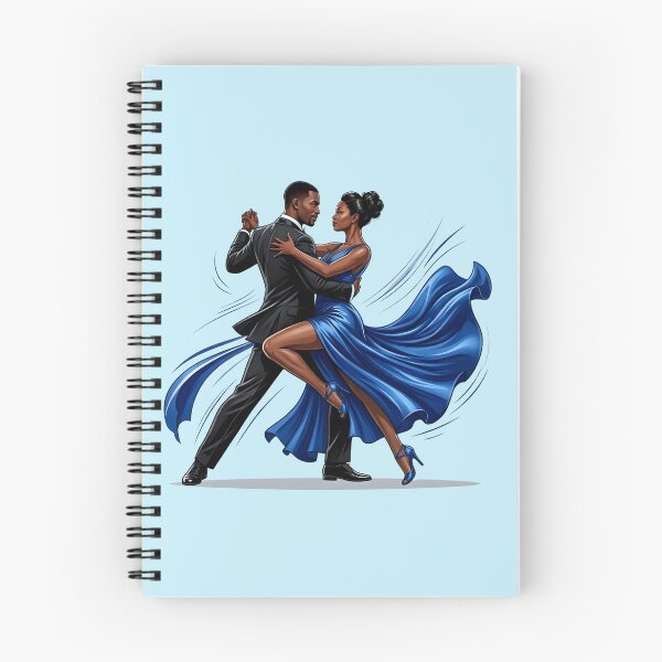 Item preview, Royal Blue Ballroom - Modern Black Couple Dancing Elegant Art designed and sold by WowDezign.