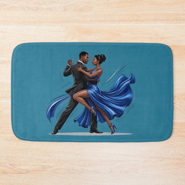 Item preview, Royal Blue Ballroom - Modern Black Couple Dancing Elegant Art designed and sold by WowDezign.