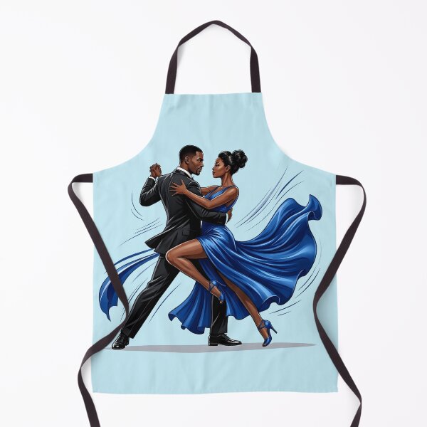 Item preview, Royal Blue Ballroom - Modern Black Couple Dancing Elegant Art designed and sold by WowDezign.