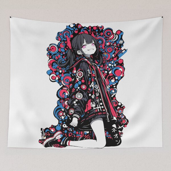 Item preview, NEON: Playful Cyberpop Neon Chaos | Cute Cyberpunk Anime Girl designed and sold by Sytrics.