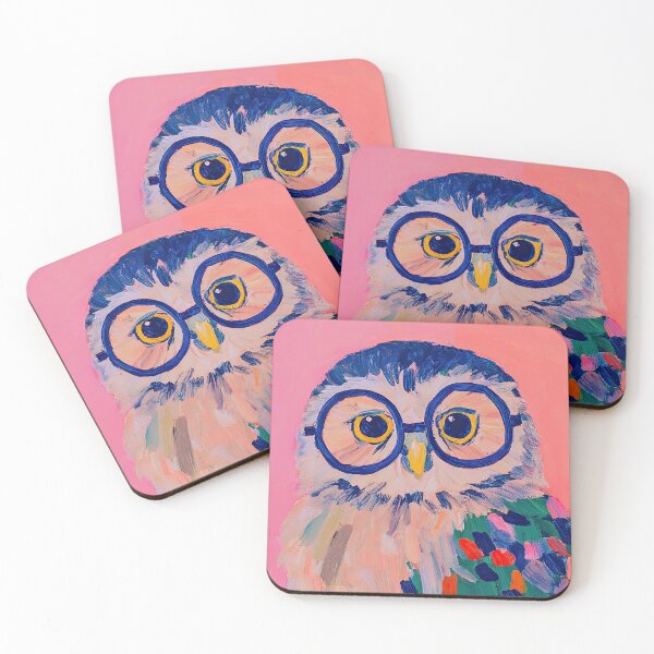 Item preview, Colorful owl with glasses, pop art style designed and sold by ArtHouseNiklas.