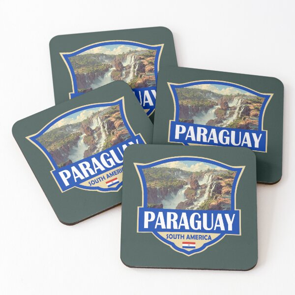 Item preview, Paraguay Illustration Retro Badge designed and sold by KrisSidDesigns.