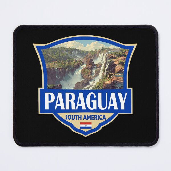 Item preview, Paraguay Illustration Retro Badge designed and sold by KrisSidDesigns.