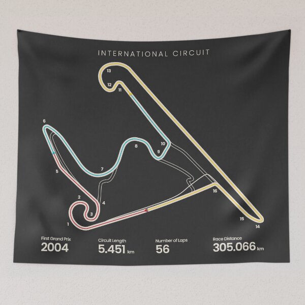Item preview, Shanghai International Circuit | Chinese Grand Prix Motorsports Circuit Map designed and sold by aio.