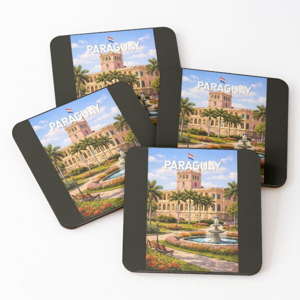 Item preview, Paraguay Illustration Travel Art Vintage designed and sold by KrisSidDesigns.
