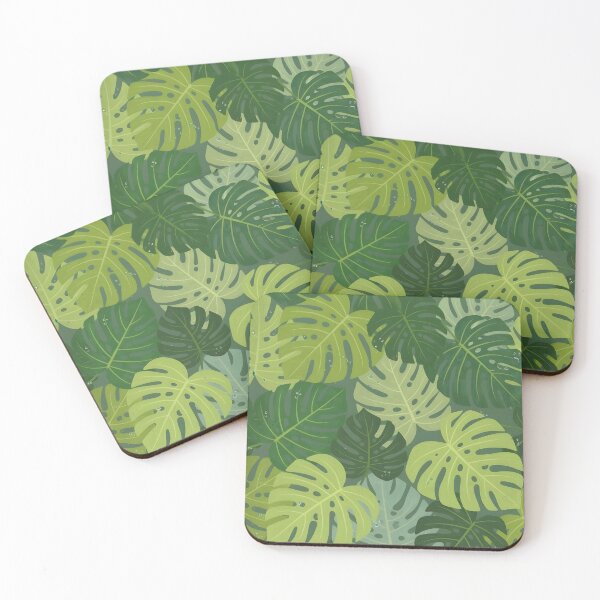 Item preview, Tropical Rainforest Green Monstera Leaf Pattern designed and sold by byCreativeArt.