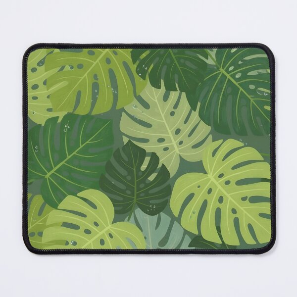 Item preview, Tropical Rainforest Green Monstera Leaf Pattern designed and sold by byCreativeArt.