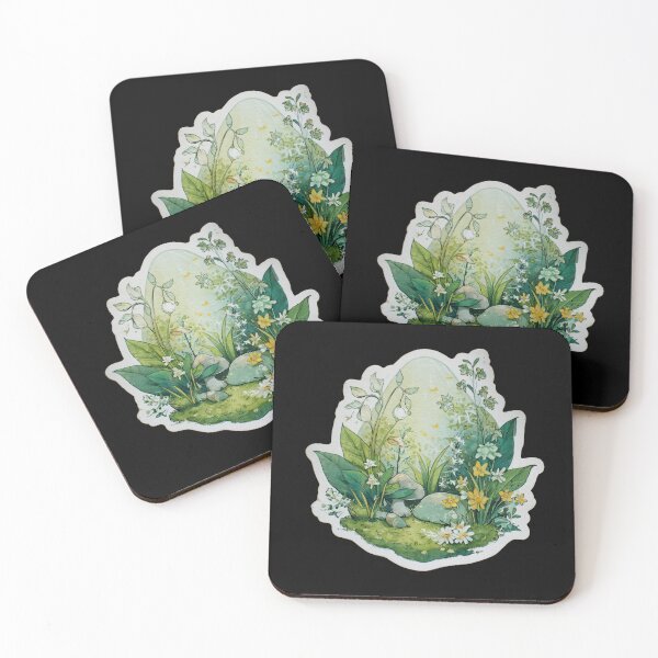 Item preview, Sunlit Watercolor Woodland Meadow designed and sold by kndzxf.