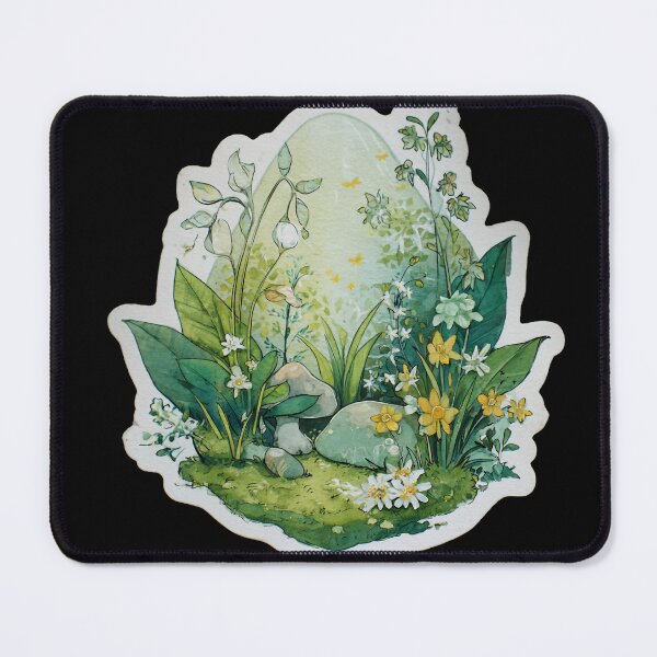 Item preview, Sunlit Watercolor Woodland Meadow designed and sold by kndzxf.