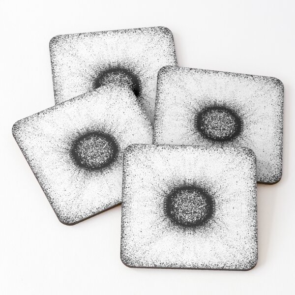 Item preview, White and black "Poof" tile designed and sold by Cherevan.