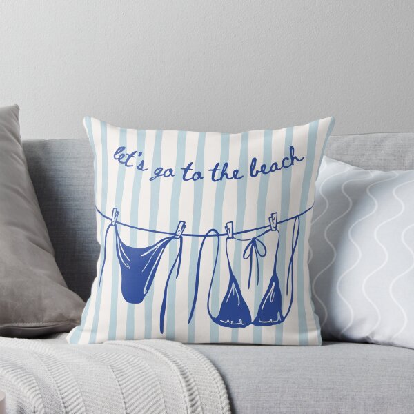Item preview, Let's Go To The Beach (Dark Blue/Cream) designed and sold by MariePopPrints.