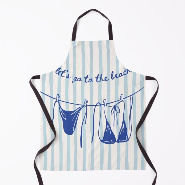 Item preview, Let's Go To The Beach (Dark Blue/Cream) designed and sold by MariePopPrints.