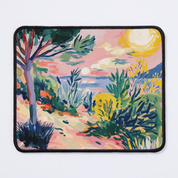 Item preview, Sunny coastal path in vibrant colors designed and sold by ArtHouseNiklas.