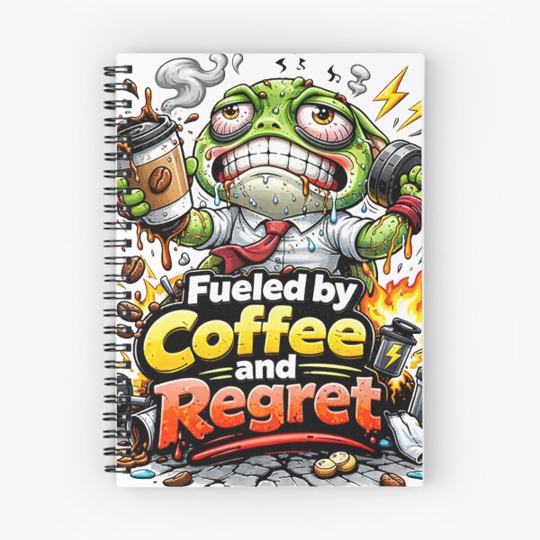 Item preview, Frog Gym Fitness Sticker – Fueled by Coffee and Regret designed and sold by les 3 cerises store.