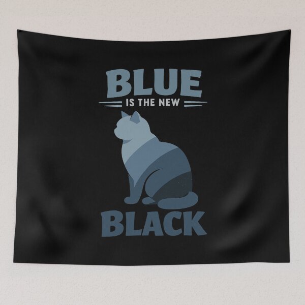 Item preview, BKH Blue: Minimalist "Blue is the new Black" designed and sold by Pineapple-Tree.