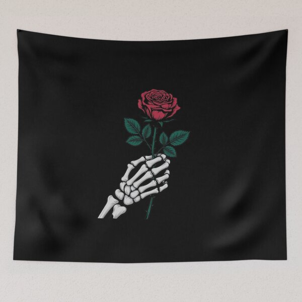 Item preview, Skeleton Hand Holding Red Rose – Dark Love Gothic Design designed and sold by Redwan58.