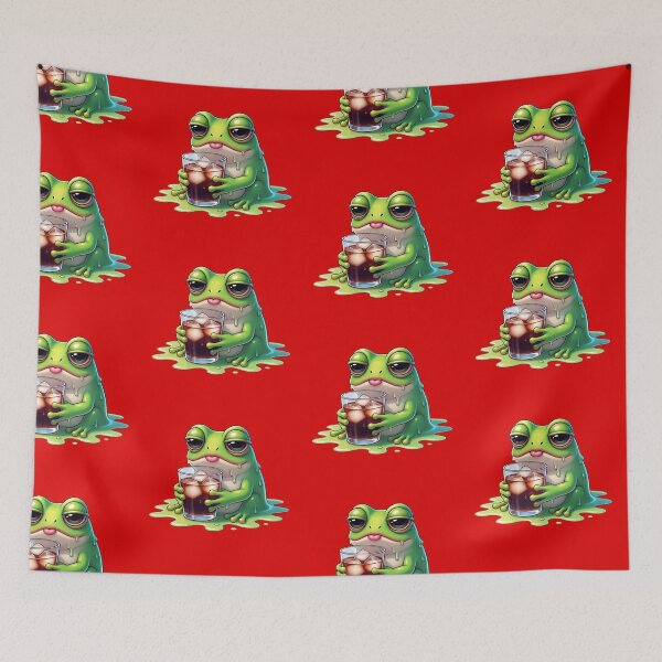 Item preview, Tired Frog Aesthetic: Cute Melting Frog Design Collection designed and sold by Bittor18.
