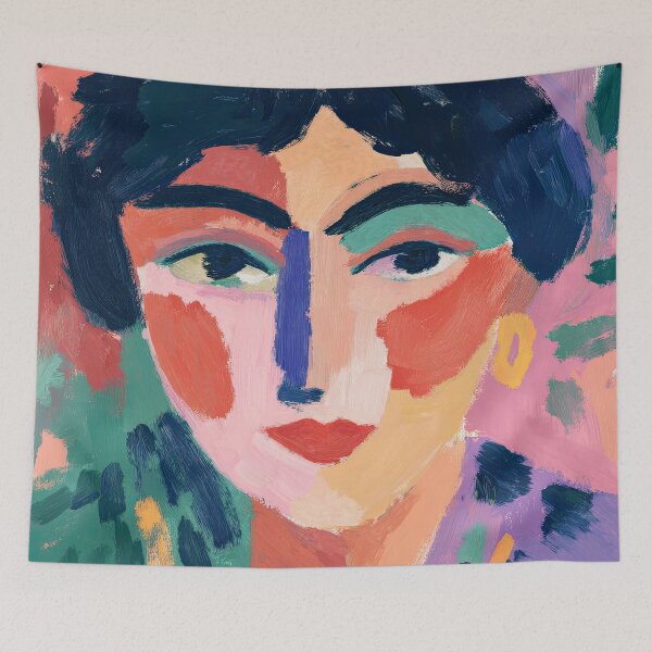 Item preview, Fauvist portrait with vibrant colors designed and sold by ArtHouseNiklas.