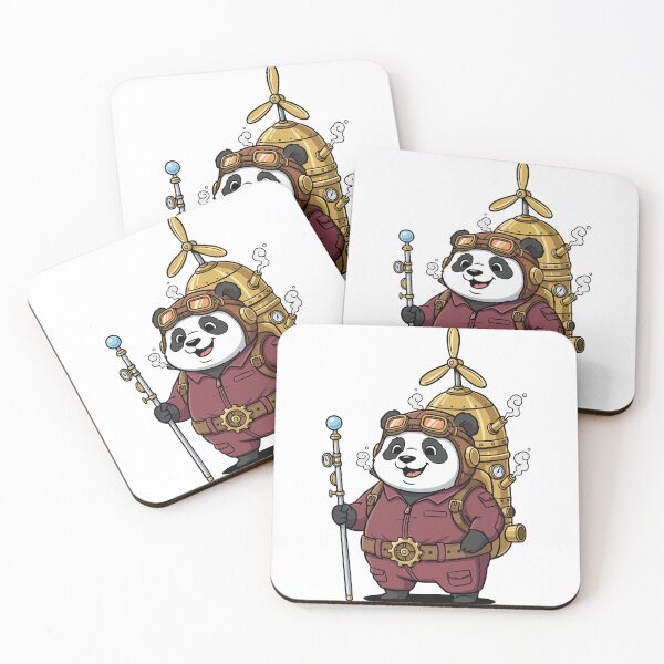 Item preview, Cute Steampunk Aviator Panda with Steam Propulsion designed and sold by PixelStudioBe.