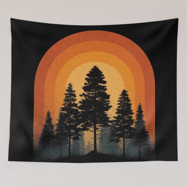 Item preview, Nature scene with trees and sunset designed and sold by anytka.