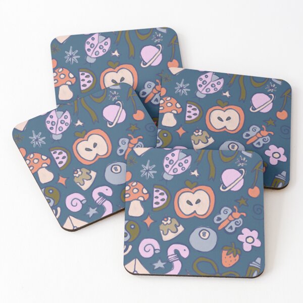 Item preview, apple & eightball pattern designed and sold by lavender afternoon.